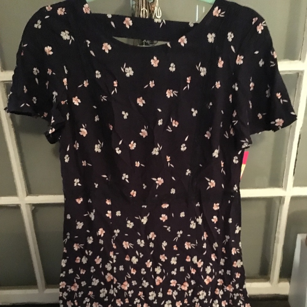 Navy floral dress